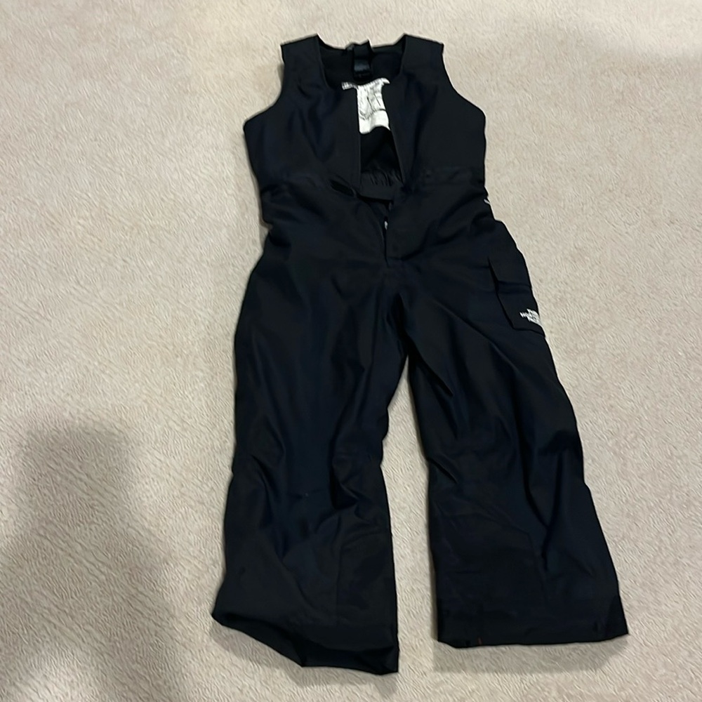 The north face black kids ski jacket pants size 5